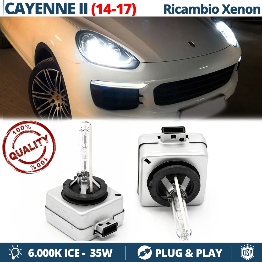 2x D3S Bi-Xenon Replacement Bulbs for PORSCHE CAYENNE 2 FACELIFT HID 6.000K White Ice 35W 2x D3S Bi-Xenon Replacement Bulbs for PORSCHE CAYENNE 2 FACELIFT HID 6.000K White Ice 35W
