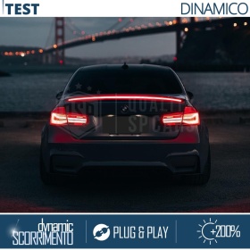 SPOILER LED Posteriore Per Bmw Serie 6 GT | Striscia LED DINAMICA, Alettone Adesivo Fibra di Carbonio