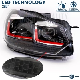 FARI LED Anteriori Per Golf 6 TRASFORMAZIONE in Golf 7 GTI | Ricambio PERFETTO Plug & Play