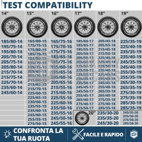 Cadenas de Nieve Textiles para coches, HOMOLOGADOS para Italia y Europa EN | TAMBIÉN PARA no Encadenable | L