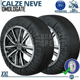 Cadenas de Nieve Textiles para coches, HOMOLOGADOS para Italia y Europa EN | TAMBIÉN PARA no Encadenable | XXL