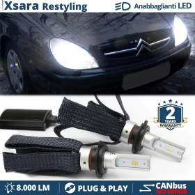 Kit LED H7 pour Citroen Xsara Phase 2 Feux de Croisement CANbus | 6500K Blanc Pur 8000LM