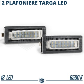 2 Luces De Matricula Led Para Smart Fortwo, Canbus 18 Led 6.500k Blanco Frío, Plug & Play