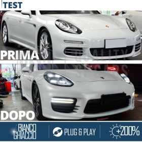2 FAROS DELANTEROS LED Para Porsche Panamera 2014-16 APROBADOS | Transformación de Faros MATRIX Style