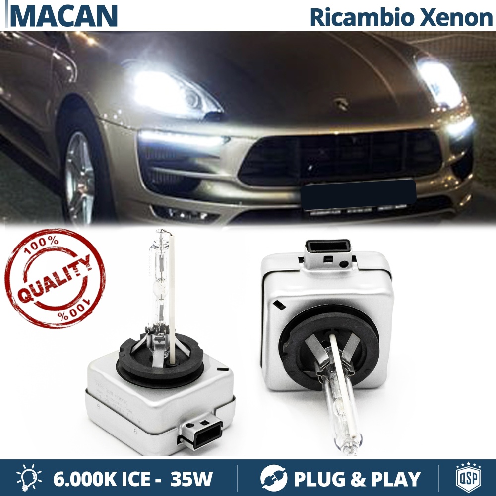2x D3S Bi-Xenon Replacement Bulbs for PORSCHE MACAN HID 6.000K White Ice 35W 2x D3S Bi-Xenon Replacement Bulbs for PORSCHE MACAN HID 6.000K White Ice 35W