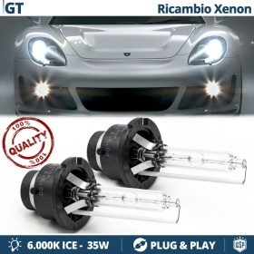2x D2S Xenon Replacement Bulbs for PORSCHE CARRERA GT HID 6.000K White Ice 35W