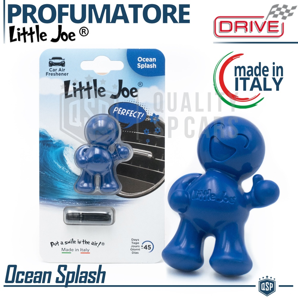 AMBIENTADOR DE COCHE Little Joe® AZUL | Perfume Interior OCEAN 45 Días | MADE IN ITALY