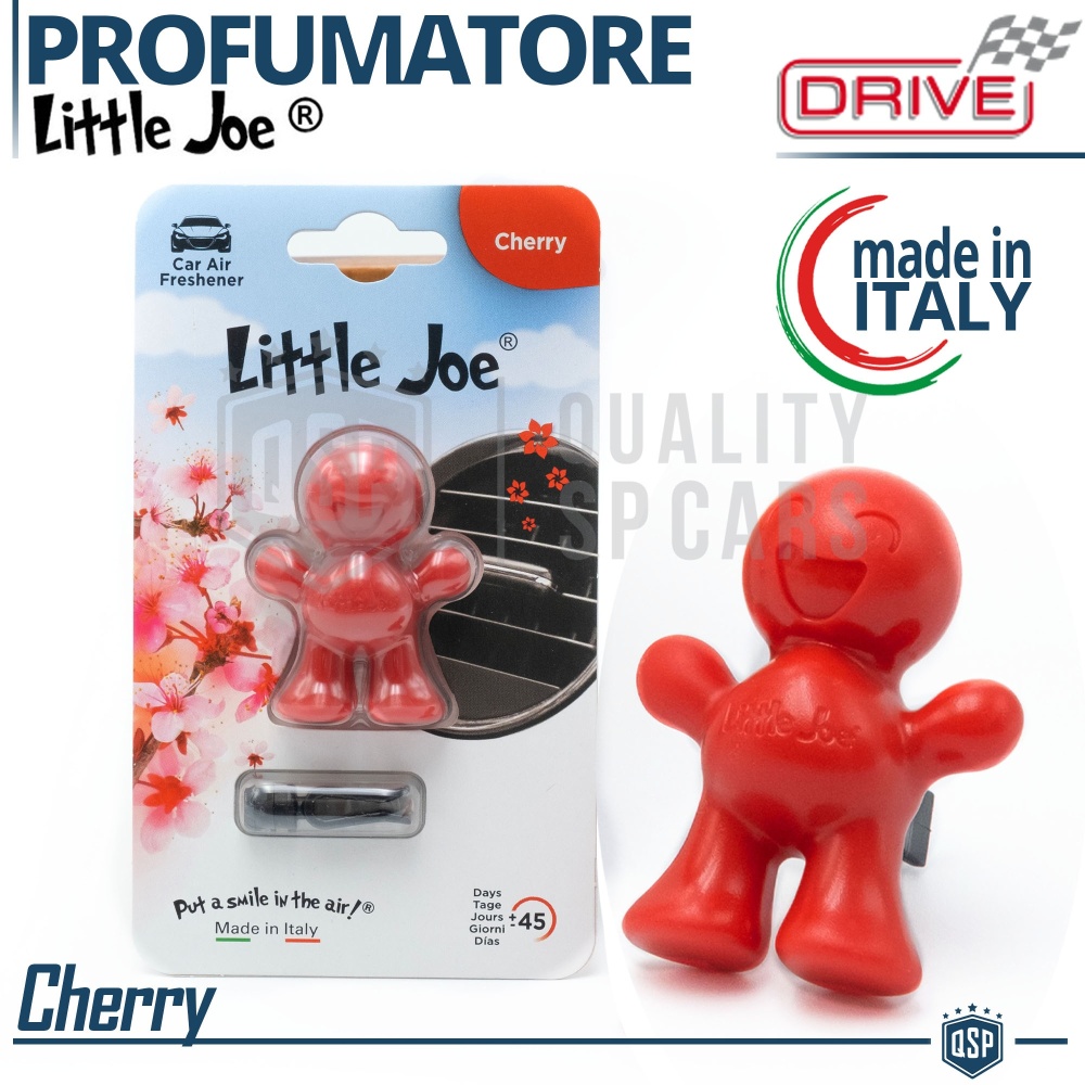 AMBIENTADOR DE COCHE Little Joe® ROJO | Perfume Interior CHERRY 45 Días | MADE IN ITALY