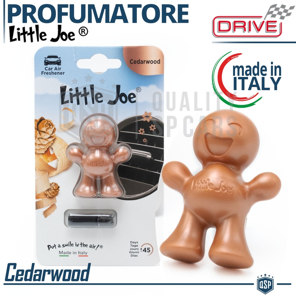 CAR FRESHENER Little Joe® COPPERY | Interior Perfume CEDARWOOD 45 Days | MADE IN ITALY