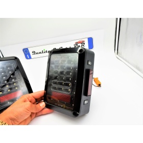 PAREJA FAROS LUCES TRASERAS FULL LED PLUG AND PLAY PARA JEEP WRANGLER JK 2007-  Stop, Marcha Atrás, Intermitentes CANBUS Plug & Play. IP67 Anti Polvo y Agua.