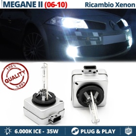 2x D1S Xenon Replacement Bulbs for RENAULT MEGANE 2 06-10 HID 6.000K White Ice 35W