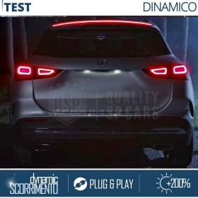 ALERÓN LED Trasero Para Mercedes EQV | Spoiler LED DINÁMICO Adhesivo Fibra de Carbono Negro