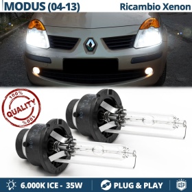 2x D2S Xenon Replacement Bulbs for RENAULT MODUS HID 6.000K White Ice 35W