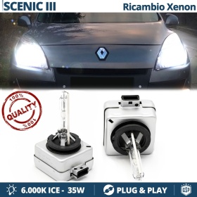 2x Bombillas Bi-Xenon D1S de Repuesto para RENAULT SCENIC 3 Blanco Frio Lámparas Luz 6.000K 35W