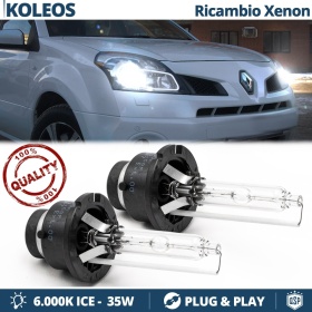 2x Bombillas Bi-Xenon D2S de Repuesto para RENAULT KOLEOS Luz 6.000K Blanco Frio Lámparas 35W