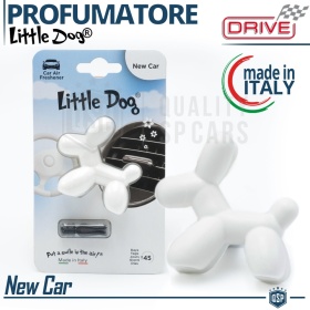 AMBIENTADOR DE COCHE Little Dog® Perrito BLANCO | Perfume Interior COCHE NUOVO 45 Días | MADE IN ITALY