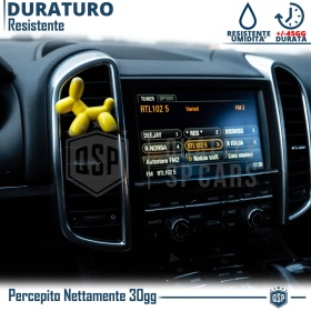CAR FRESHENER Little Dog® YELLOW | Applicable on Alfa Romeo Air Vents | VANILLA 45 Days