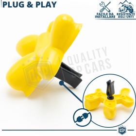 CAR FRESHENER Little Dog® YELLOW | Applicable on Alfa Romeo Air Vents | VANILLA 45 Days
