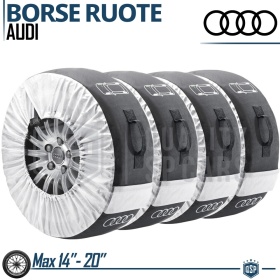 Bolsas Neumáticos Audi ORIGINAL Cubiertas de Ruedas para Neumáticos de 14"-20" con Logotipo | Almacenamiento de Llantas de Garaje