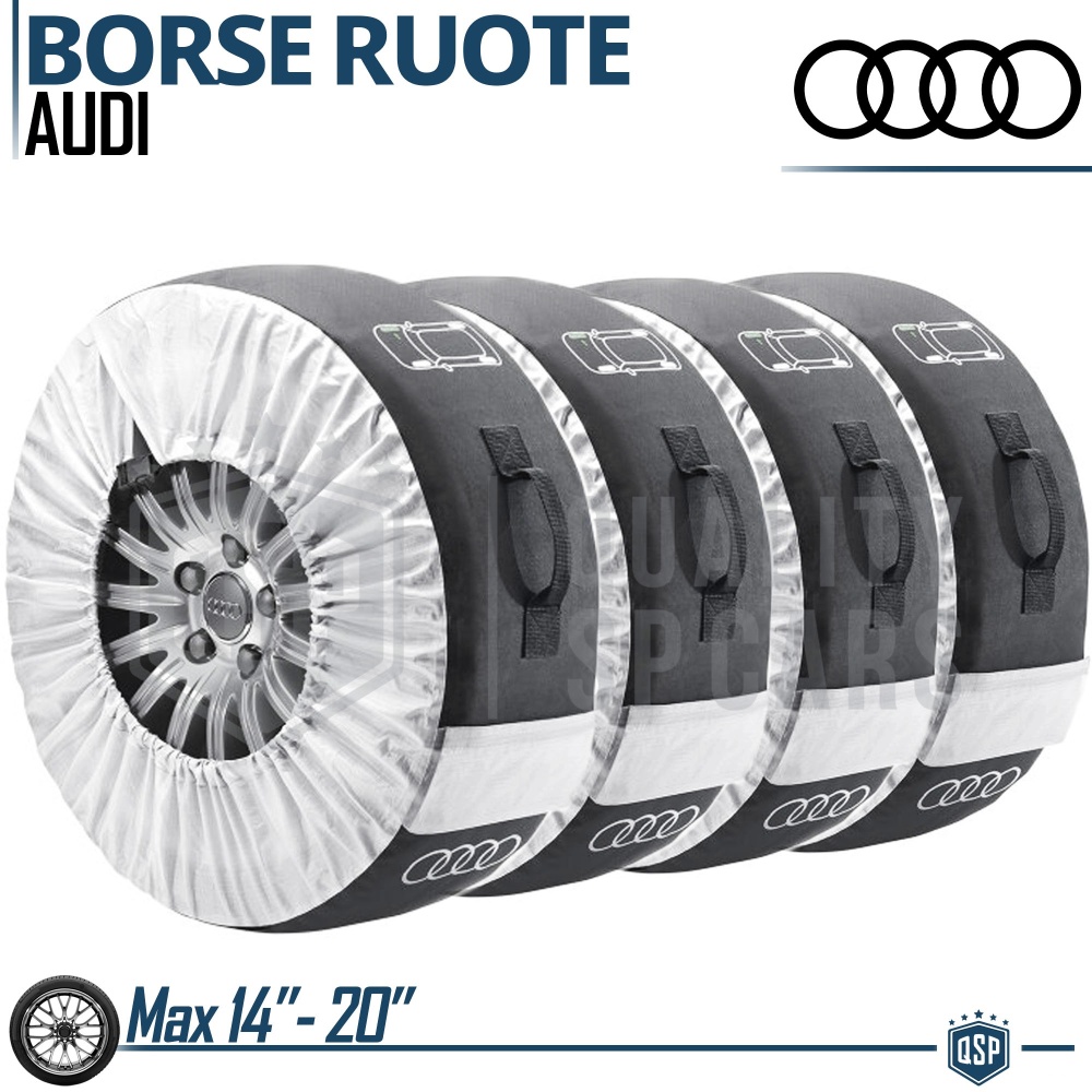 Bolsas Neumáticos Audi ORIGINAL Cubiertas de Ruedas para Neumáticos de 14"-20" con Logotipo | Almacenamiento de Llantas de Garaje Bolsas Neumáticos Audi ORIGINAL Cubiertas de Ruedas para Neumáticos de 14"-20" con Logotipo | Almacenamiento de Llantas de Garaje
