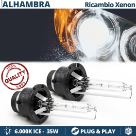 2x Bombillas Xenon D2S de Repuesto para SEAT ALHAMBRA 1 Luz 6.000K Blanco Frio Lámpara 35W