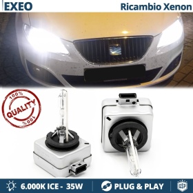 2x Bombillas Bi-Xenon D1S de Repuesto para SEAT EXEO Luz 6.000K Blanco Frio Lámpara 35W
