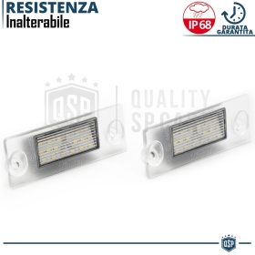2 Luces de Matricula FULL LED para AUDI A3 (8L) y A4 (B5), CANBUS 18 LED 6.500K BLANCO FRIO Plug & Play