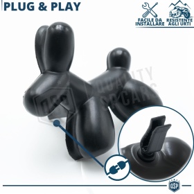 AMBIENTADOR DE COCHE Little Dog® NEGRO | Aplicable en Rejilla de Aire Ford | BLACK VELVET 45 Días