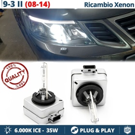 2x Bombillas Bi-Xenon D1S de Repuesto para SAAB 9-3 2 Facelift Luz 6.000K Blanco Frio Lámpara 35W