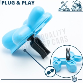 CAR FRESHENER Little Doge® LIGHT BLUE | Applicable on Mitsubishi Air Vents | NEUTRALIZES ODOURS 45 Days