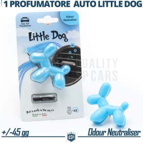 AMBIENTADOR DE COCHE Little Dog® AZUL | Aplicable en Rejillas Aire VW NEUTRALIZA OLORES 45 Días