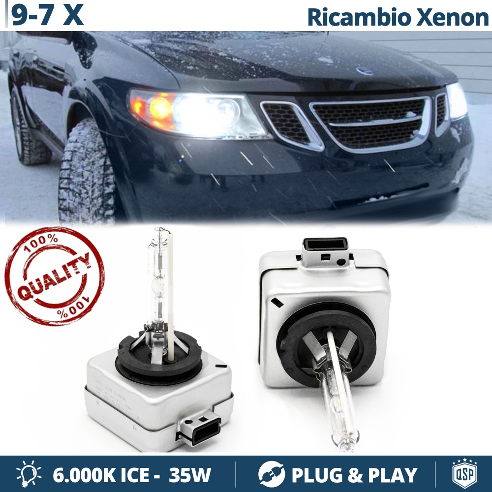 2x D1S Xenon Replacement Bulbs for SAAB 9-7X HID 6.000K White Ice 35W lights 2x D1S Xenon Replacement Bulbs for SAAB 9-7X HID 6.000K White Ice 35W lights