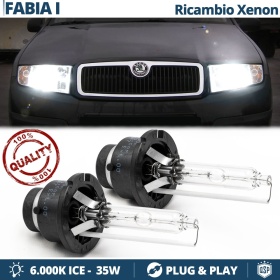 2x Bombillas Xenon D2S de Repuesto para SKODA FABIA I (6Y) Luz 6.000K Blanco Frio Lámpara 35W