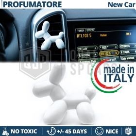 CAR FRESHENER Little Dog® WHITE | Applicable on Bmw Air Vents | NEW CAR 45 Days