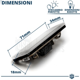 2 Luces de Matricula Led Canbus para Fiat 500 500c, 18 Led 6.500k Blanco Frío, Plug & Play