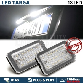 2 Luces de Matricula Led Canbus para Fiat 500 500c, 18 Led 6.500k Blanco Frío, Plug & Play