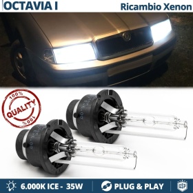 2x Bombillas Xenon D2S de Repuesto para SKODA OCTAVIA 1 (96-04) Luz 6.000K Blanco Frio Lámpara 35W