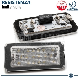2 Luces de Matricula Led Canbus para Fiat 500 500c, 18 Led 6.500k Blanco Frío, Plug & Play