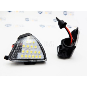 2 LUCES CHARCO DEBAJO ESPEJOS LED para VW GOLF 5, PASSAT B6, EOS, JETTA III, Sharan 1, CANBUS 6.500K BLANCO FRIO Plug & Play