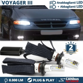 H4 Full LED Kit for CHRYSLER VOYAGER 3 Low + High Beam | 6500K 8000LM CANbus Error FREE