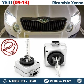 2x Bombillas Bi-Xenon D1S de Repuesto para SKODA YETI 09-13 Luz 6.000K Blanco Frio Lámpara 35W