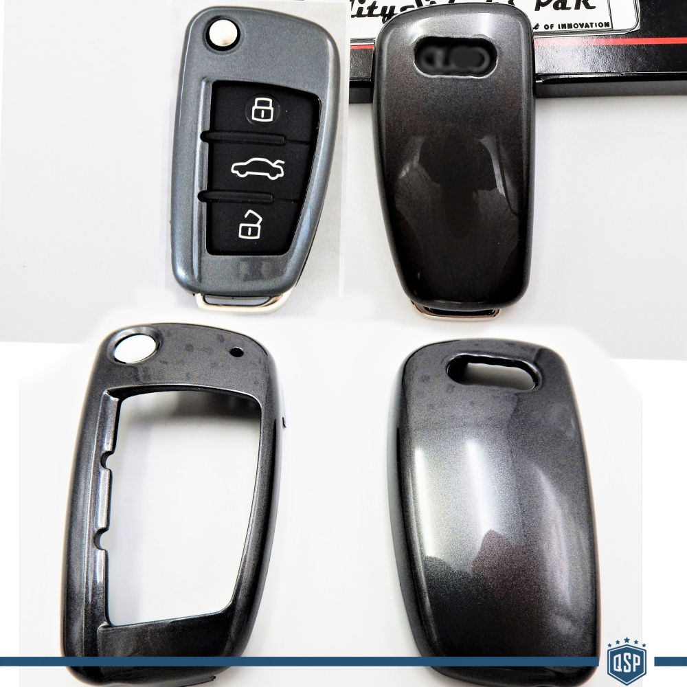 Funda Rígida Llave Mando Gris para Audi A4 (B7) 2004-2007 Carcasa Protectora en Abs Térmico Funda Rígida Llave Mando Gris para Audi A4 (B7) 2004-2007 Carcasa Protectora en Abs Térmico