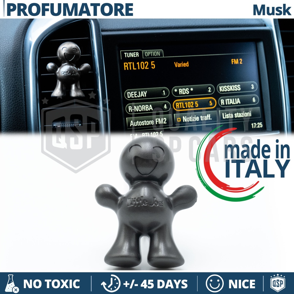 CAR FRESHENER Little Joe® METALLIC GRAY, Perfume Applicable on Nissan Air Vents | MUSK 45 Days