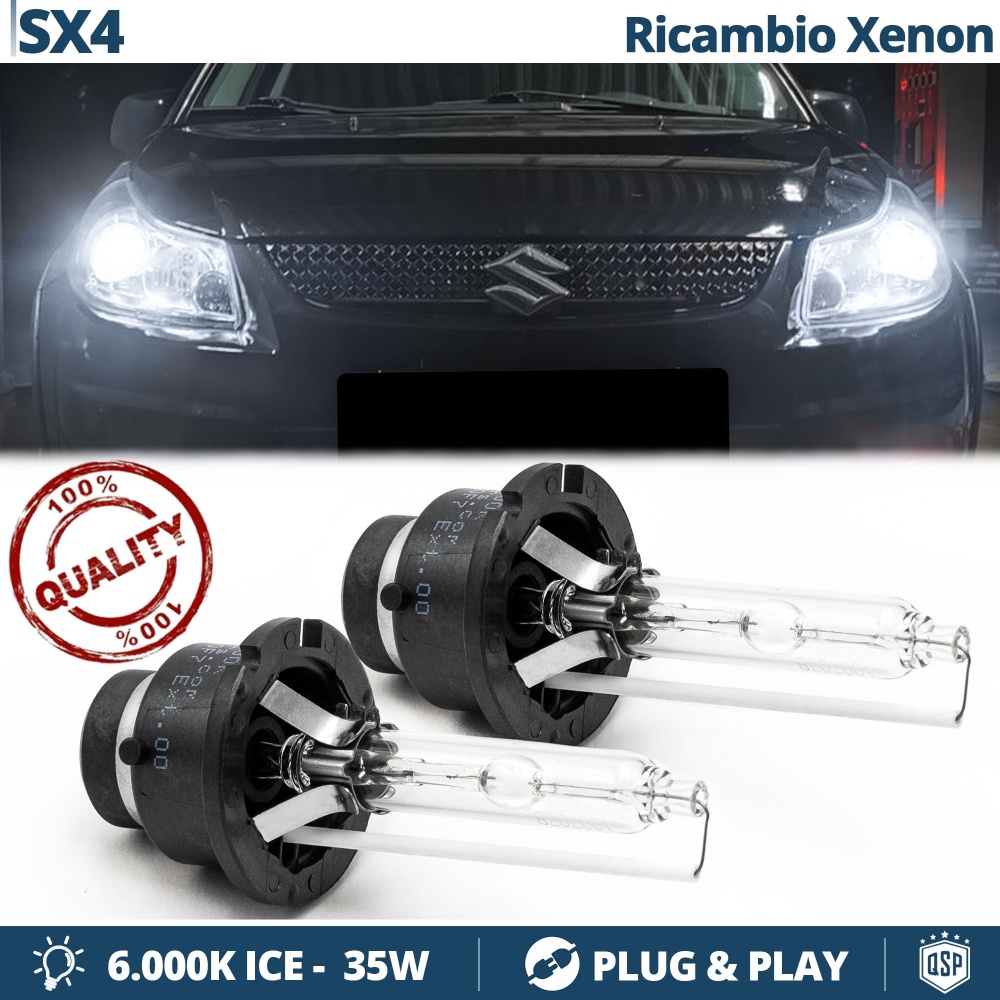 2x D2S Xenon Replacement Bulbs for SUZUKI SX4 CLASSIC (06-14) HID 6.000K White Ice 35W 2x D2S Xenon Replacement Bulbs for SUZUKI SX4 CLASSIC (06-14) HID 6.000K White Ice 35W