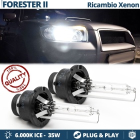 2x Bombillas Xenon D2S de Repuesto para SUBARU FORESTER 2 Luz 6.000K Blanco Frio Lámpara 35W