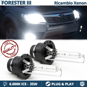 Coppia Lampadine di Ricambio Xenon D2S per SUBARU FORESTER 3 Luci Bianco Ghiaccio 6000K 35W