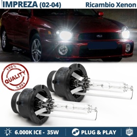 2x Bombillas Xenon D2S de Repuesto para SUBARU IMPREZA 2 Luz 6.000K Blanco Frio Lámpara 35W