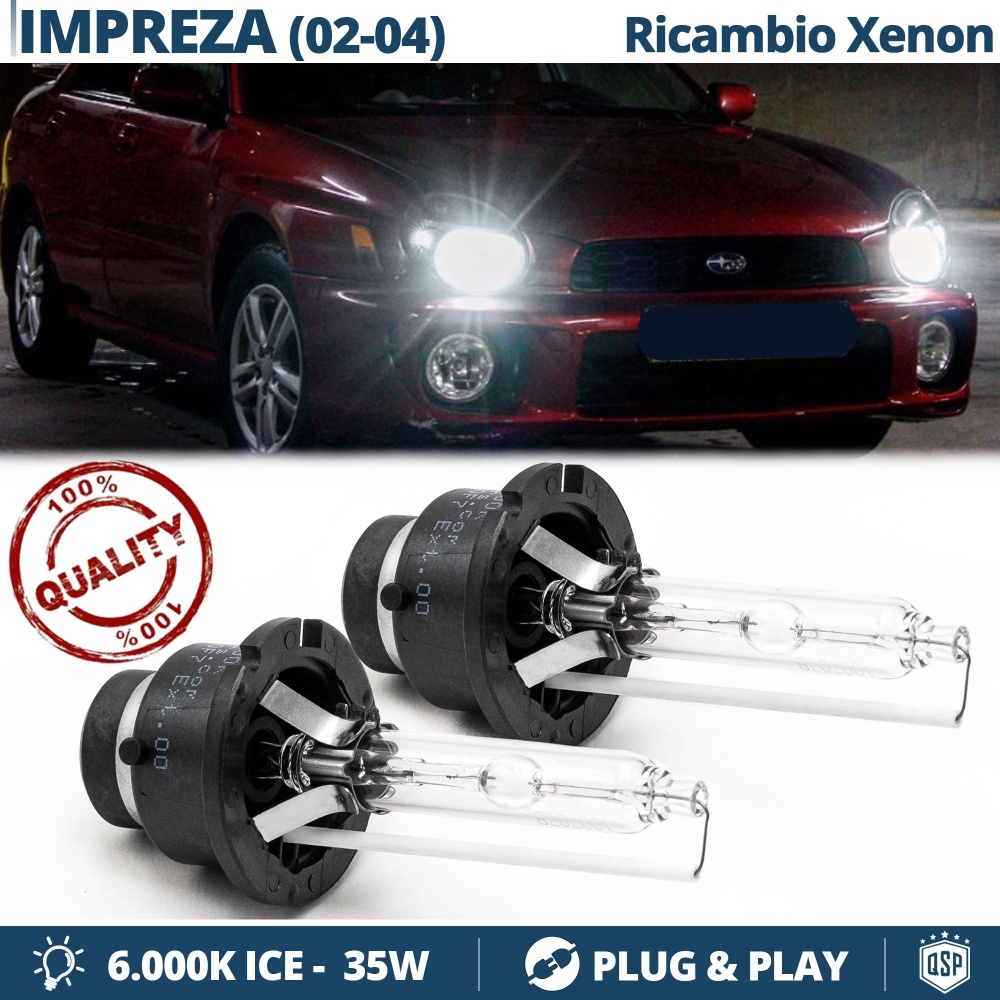2x Bombillas Xenon D2S de Repuesto para SUBARU IMPREZA 2 Luz 6.000K Blanco Frio Lámpara 35W