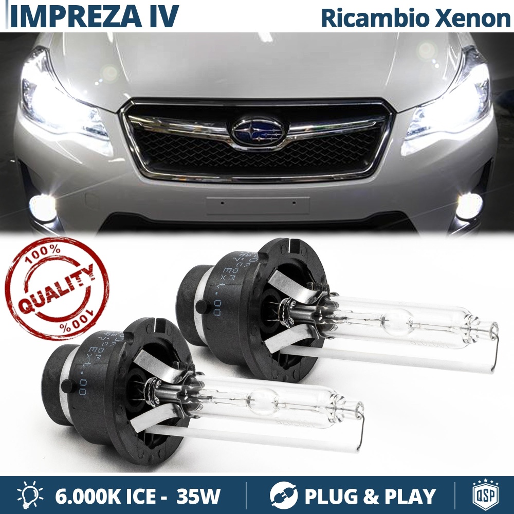 2x Bombillas Xenon D2S de Repuesto para SUBARU IMPREZA 4 Luz 6.000K Blanco Frio Lámpara 35W
