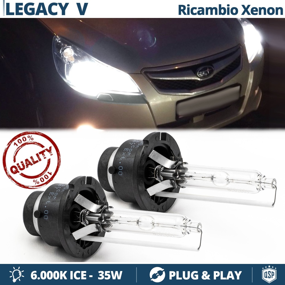 2x Bombillas Xenon D2S de Repuesto para SUBARU LEGACY 5 Luz 6.000K Blanco Frio Lámpara 35W